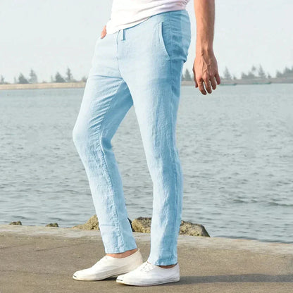 Poli - Pantalon en lin aéré pour hommes pour l'été